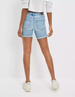 Shorts American Eagle AE Ne(x)t Level Denim Mince Bermuda Lavage Clair Femme | IYK-18375953